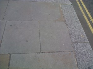 A view of the pavement on the Fulham Road - you can eat off it!