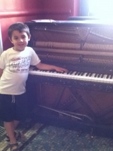 BAC piano on landing