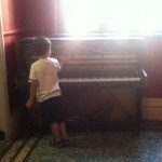 BAC piano on first floor landing