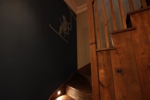 Stair detail and mural