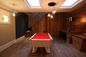 View towards staircase from cinema area