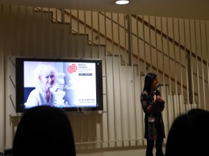 Chung Wen Li giving her speech