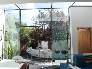 Interior glass lounge
