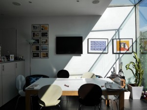 Interior glass lounge