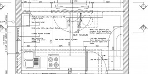 Kitchen drawings for construction