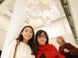 With interior designer Marina Chan who painted some of these lanterns