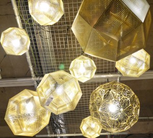 geometric perforated metal lanterns